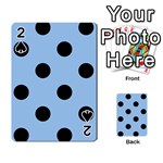 Polka Dots - Black on Baby Blue Playing Cards 54 Designs