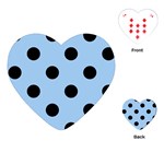 Polka Dots - Black on Baby Blue Playing Cards (Heart)