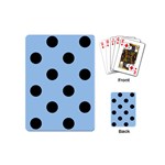 Polka Dots - Black on Baby Blue Playing Cards (Mini)
