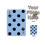 Polka Dots - Black on Baby Blue Playing Cards 54 (Mini)