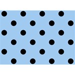 Polka Dots - Black on Baby Blue Birthday Cake 3D Greeting Card (7x5)