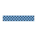 Polka Dots - Black on Iceberg Blue Flano Scarf (Mini)