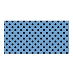 Polka Dots - Black on Iceberg Blue Satin Wrap