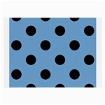 Polka Dots - Black on Iceberg Blue Large Glasses Cloth (2 Sides)