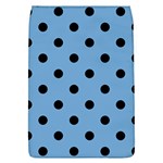 Polka Dots - Black on Iceberg Blue Removable Flap Cover (L)