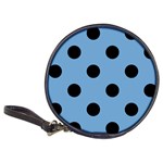 Polka Dots - Black on Iceberg Blue Classic 20-CD Wallet