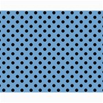 Polka Dots - Black on Iceberg Blue Collage 11  x 14 