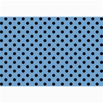 Polka Dots - Black on Iceberg Blue Collage 12  x 18 
