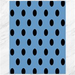 Polka Dots - Black on Iceberg Blue Canvas 12  x 16 