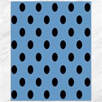 Polka Dots - Black on Iceberg Blue Canvas 16  x 20 