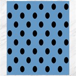 Polka Dots - Black on Iceberg Blue Canvas 20  x 24 