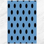 Polka Dots - Black on Iceberg Blue Canvas 20  x 30 