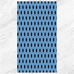Polka Dots - Black on Iceberg Blue Canvas 40  x 72 