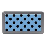 Polka Dots - Black on Iceberg Blue Memory Card Reader (Mini)