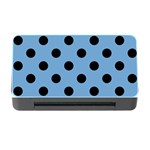 Polka Dots - Black on Iceberg Blue Memory Card Reader with CF