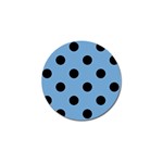 Polka Dots - Black on Iceberg Blue Golf Ball Marker (4 pack)