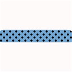 Polka Dots - Black on Iceberg Blue Small Bar Mat