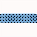 Polka Dots - Black on Iceberg Blue Medium Bar Mat