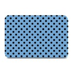 Polka Dots - Black on Iceberg Blue Plate Mat