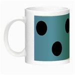 Polka Dots - Black on Iceberg Blue Night Luminous Mug