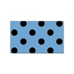 Polka Dots - Black on Iceberg Blue Sticker Rectangular (100 pack)