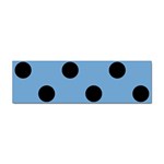 Polka Dots - Black on Iceberg Blue Sticker Bumper (10 pack)