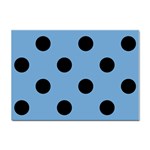 Polka Dots - Black on Iceberg Blue Sticker A4 (100 pack)