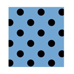 Polka Dots - Black on Iceberg Blue Greeting Card 4.5  x 6 