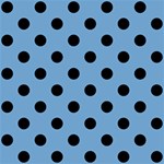 Polka Dots - Black on Iceberg Blue ScrapBook Page 8  x 8 