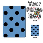 Polka Dots - Black on Iceberg Blue Multi-purpose Cards (Rectangle)