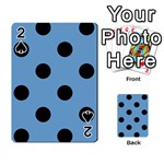 Polka Dots - Black on Iceberg Blue Playing Cards 54 Designs