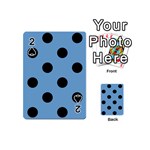 Polka Dots - Black on Iceberg Blue Playing Cards 54 (Mini)