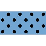 Polka Dots - Black on Iceberg Blue YOU ARE INVITED 3D Greeting Card (8x4)