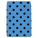 Polka Dots - Black on Steel Blue Removable Flap Cover (L)