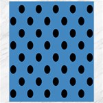 Polka Dots - Black on Steel Blue Canvas 20  x 24 