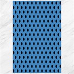 Polka Dots - Black on Steel Blue Canvas 24  x 36 