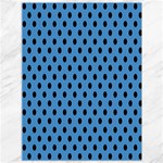 Polka Dots - Black on Steel Blue Canvas 36  x 48 