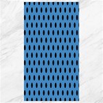 Polka Dots - Black on Steel Blue Canvas 40  x 72 