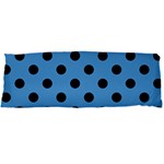 Polka Dots - Black on Steel Blue Body Pillow Case Dakimakura (Two Sides)