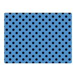 Polka Dots - Black on Steel Blue Double Sided Flano Blanket (Mini)