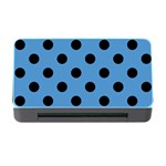 Polka Dots - Black on Steel Blue Memory Card Reader with CF