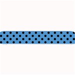 Polka Dots - Black on Steel Blue Small Bar Mat