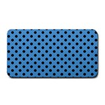 Polka Dots - Black on Steel Blue Medium Bar Mat