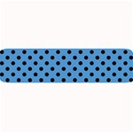 Polka Dots - Black on Steel Blue Medium Bar Mat