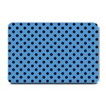 Polka Dots - Black on Steel Blue Small Doormat