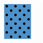 Polka Dots - Black on Steel Blue Small Garden Flag (Two Sides)