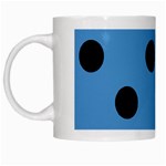 Polka Dots - Black on Steel Blue Black Mug