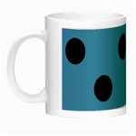 Polka Dots - Black on Steel Blue Night Luminous Mug
