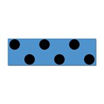 Polka Dots - Black on Steel Blue Sticker Bumper (10 pack)