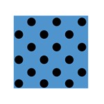 Polka Dots - Black on Steel Blue Greeting Card 5  x 7 